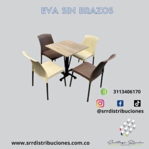 JUEGO SILLA EVA SIN BRAZOS