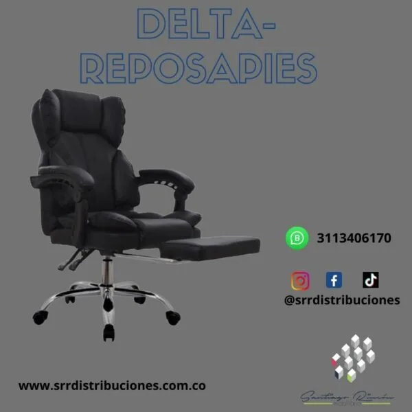 SILLA DELTA CON REPOSAPIES