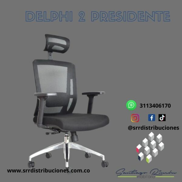 SILLA GIRATORIA DELPHI 2 PRESIDENTE