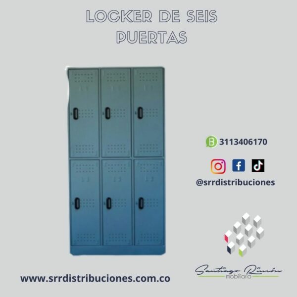 LOCKER DE 6 PUESTOS DE 90