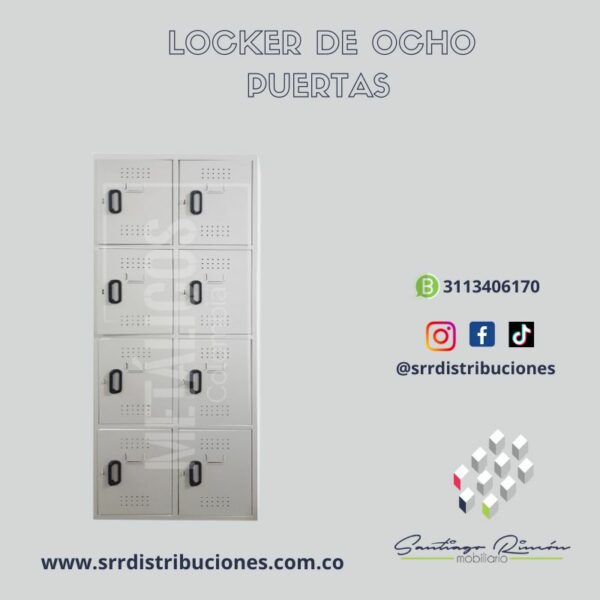 LOCKER DE 8 PUERTAS