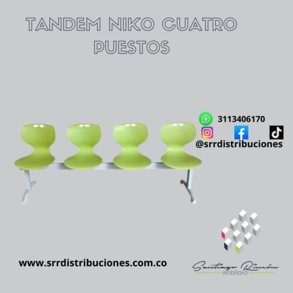 TANDEM NIKO DE 4 PUESTOS