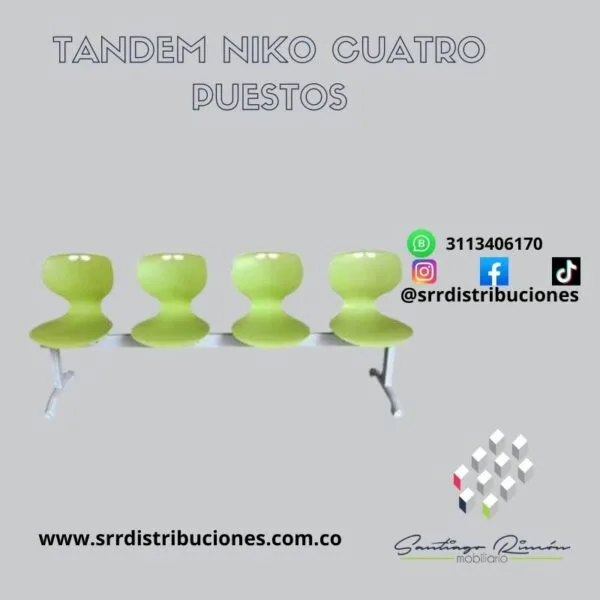 TANDEM NIKO DE 4 PUESTOS