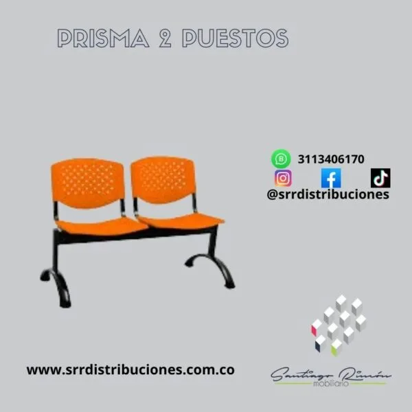 TANDEM PRISMA DE DOS PUESTOS