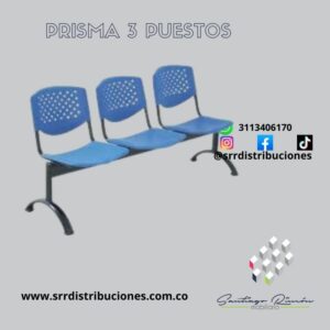 TANDEM PRISMA DE 3 PUESTOS