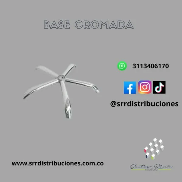 BASE CROMADA 300mm