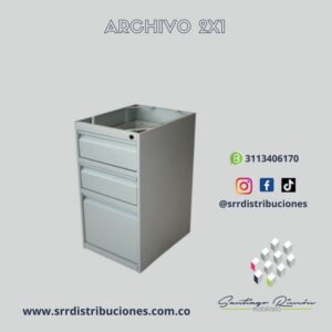 Archivador 2x1 de 38 cms de frente