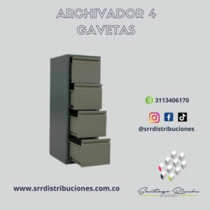 Archivador de cuatro gavetas