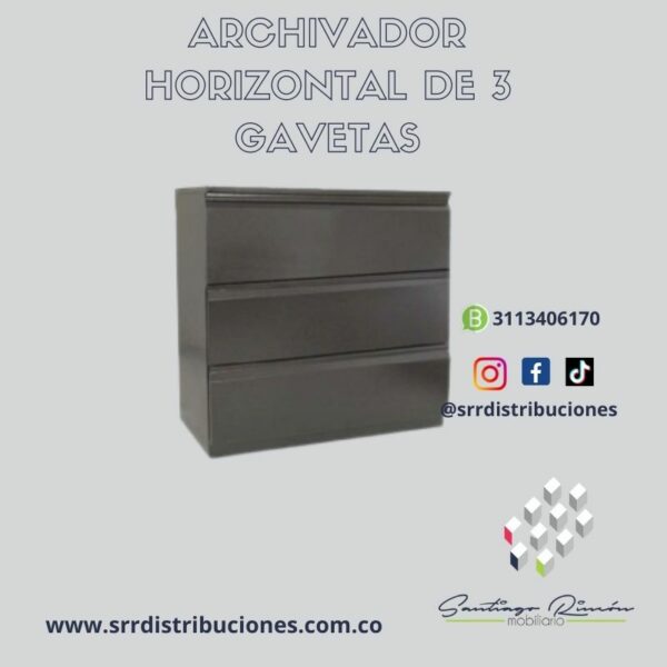 Aerchivador Horizontal de tres gavetas