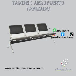Tandem Tapizado De Tres Puestos