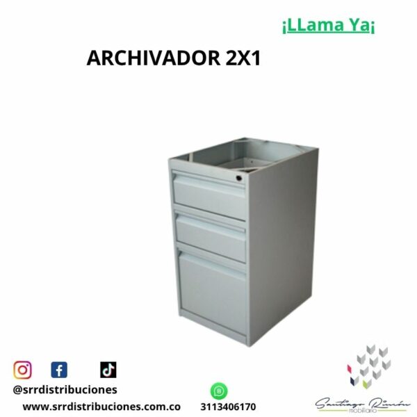 Archivador 2x1 de 38 cms